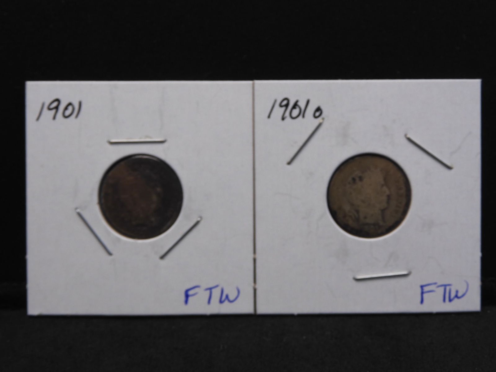 Barber Silver Dimes - 1901 & 1901-O (1 of 3)