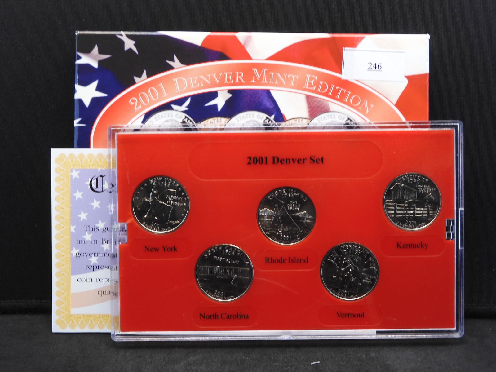 2001 Denver Mint Statehood 5 Quarter Set w/ Box (1 of 4)