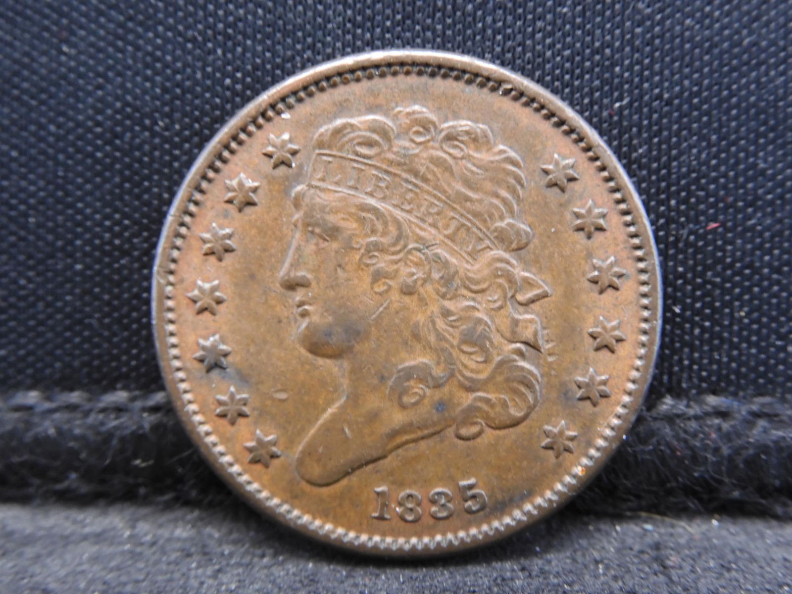 1835 Coronet Head Half Cent HIGH GRADE Nice Color!! (1 of 2)