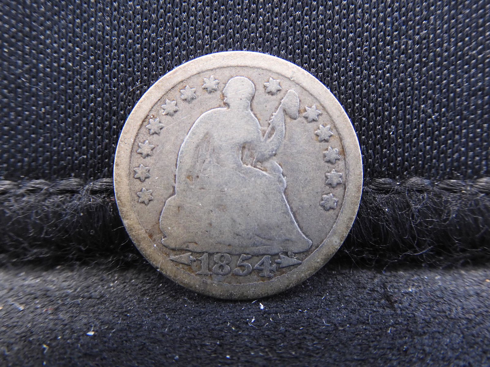 1854  Seated Liberty Silver Half Dime w/ Arrows (1 of 2)