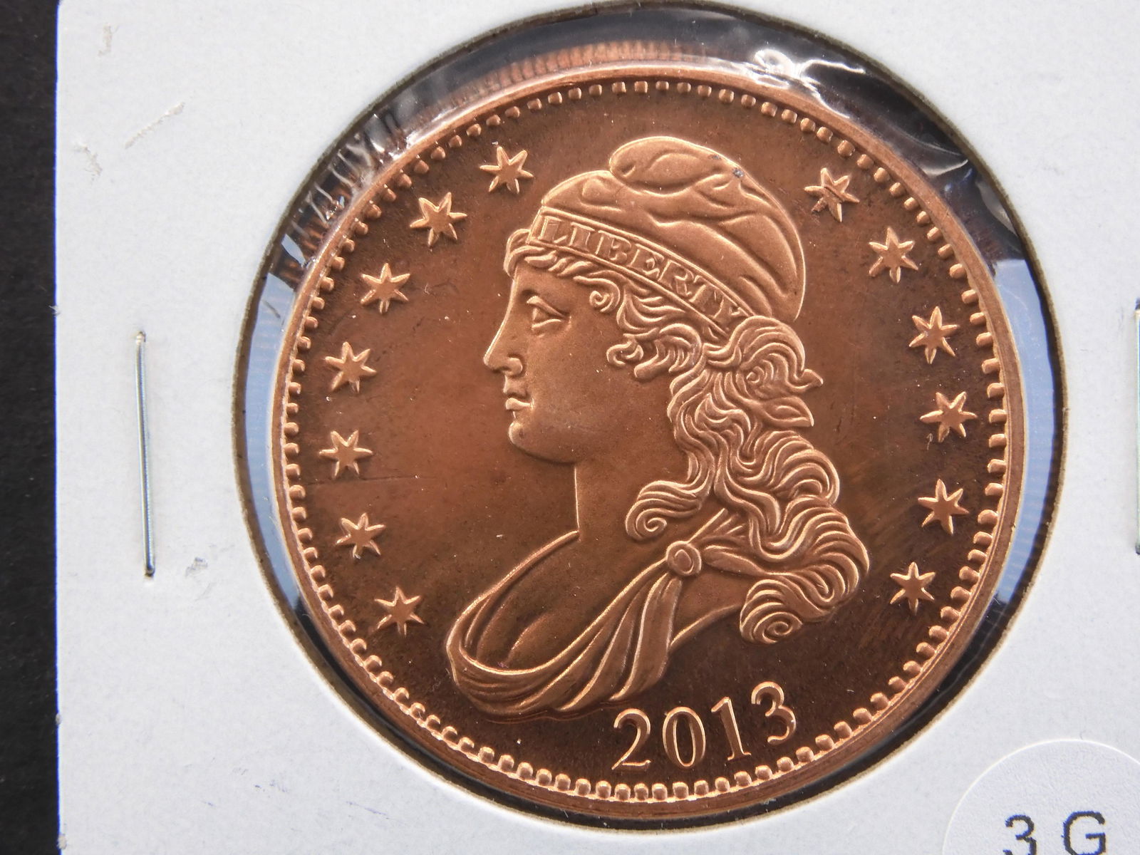 One Ounce .999 Fine Copper Round (1 of 3)