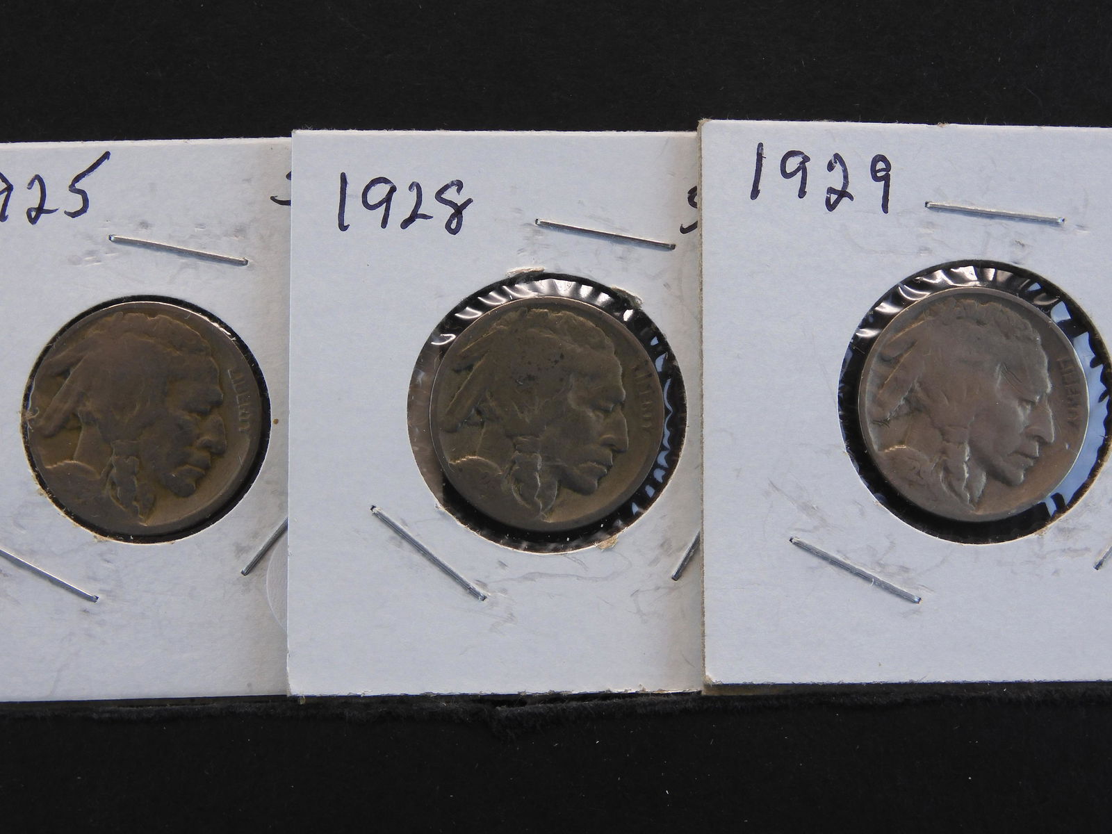 1925, 28, 29 Buffalo Nickels (1 of 3)