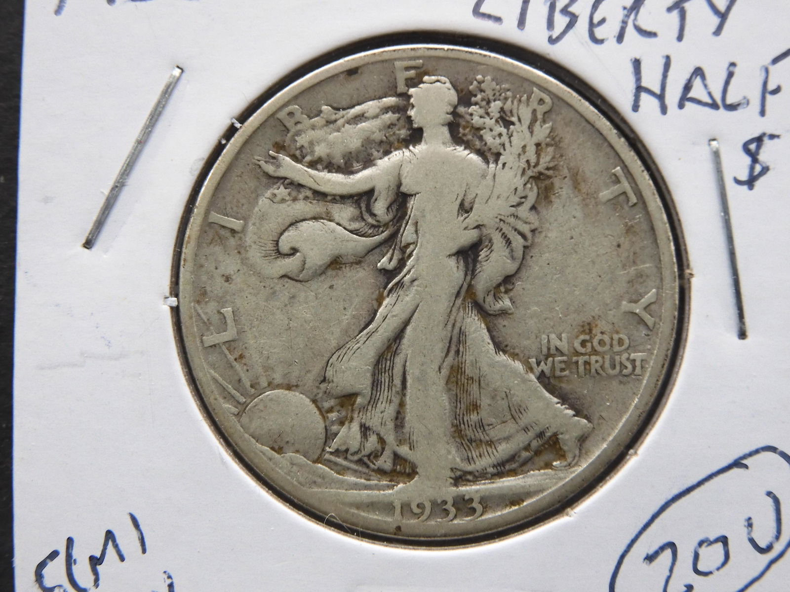 Better Date 1933-S Walking Liberty Half Dollar. In Very (1 of 3)