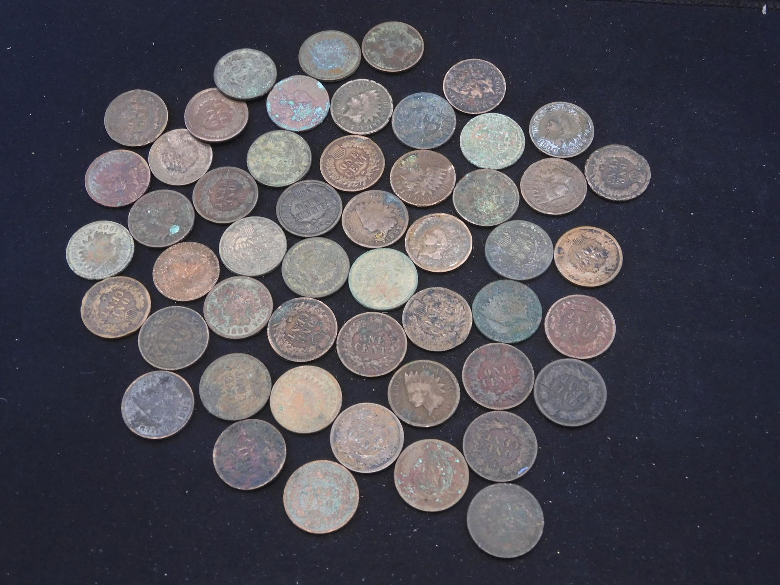 50 Indian Cents Full Dates with Problems (1 of 7)