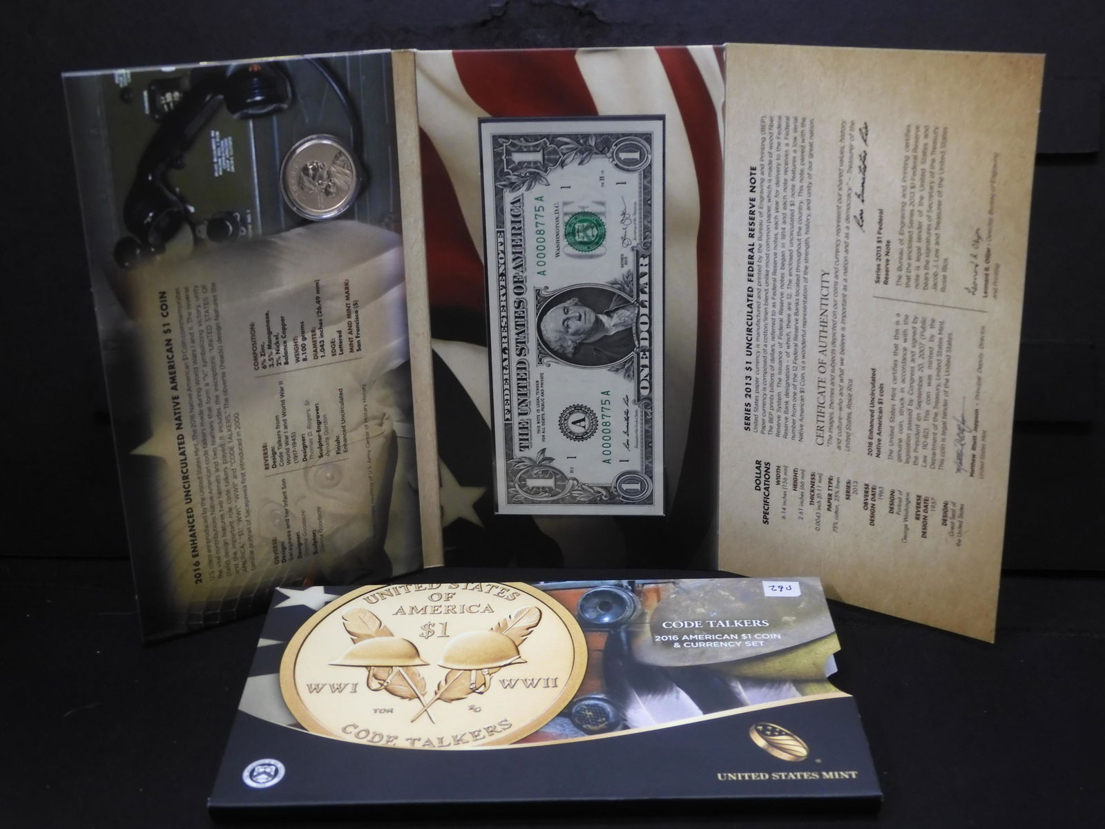 2016 “Code Talkers”Native American Coin and Currency (1 of 7)