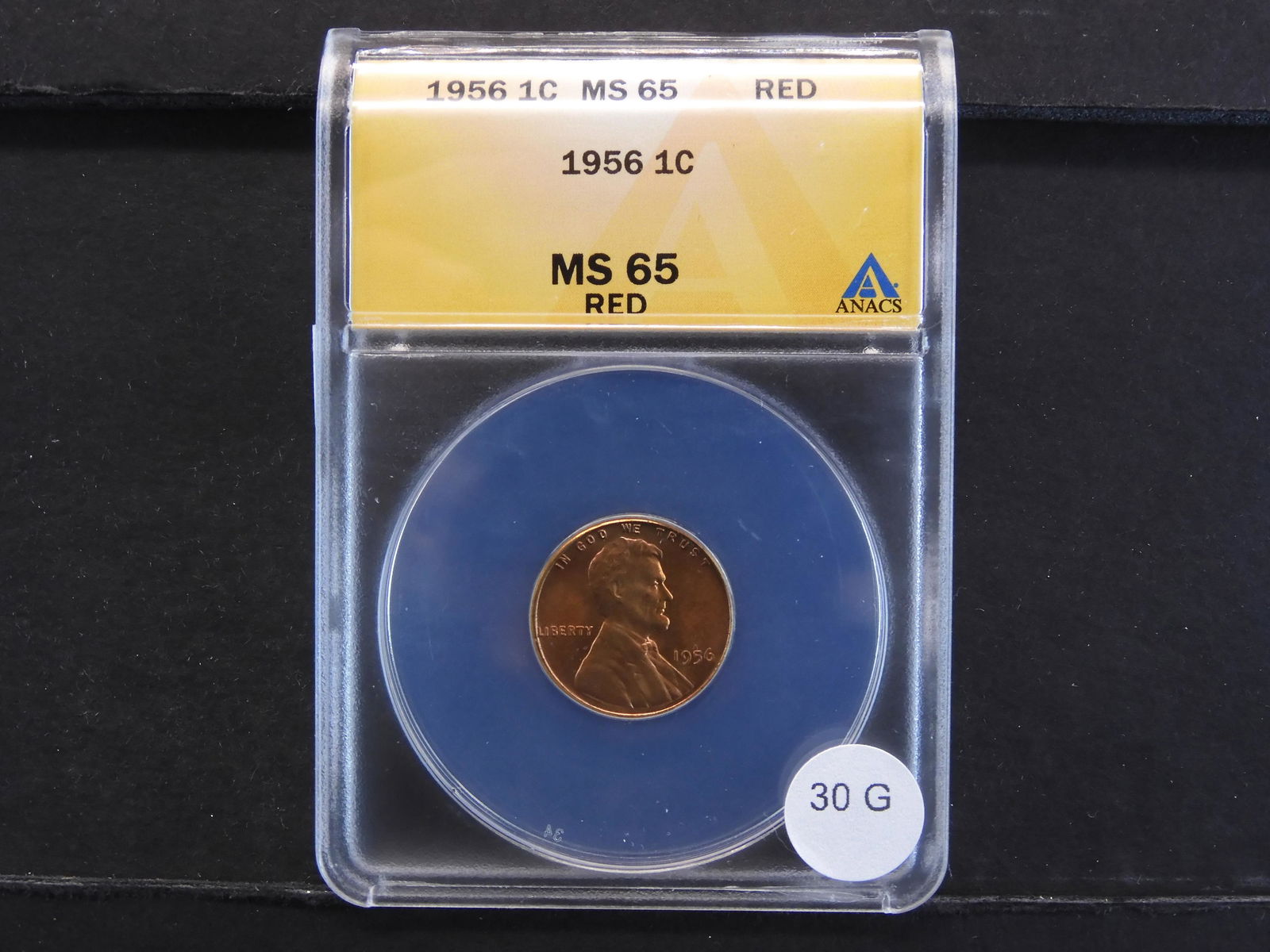 1956 Lincoln Wheat Cent ANACS MS65 RED (1 of 3)