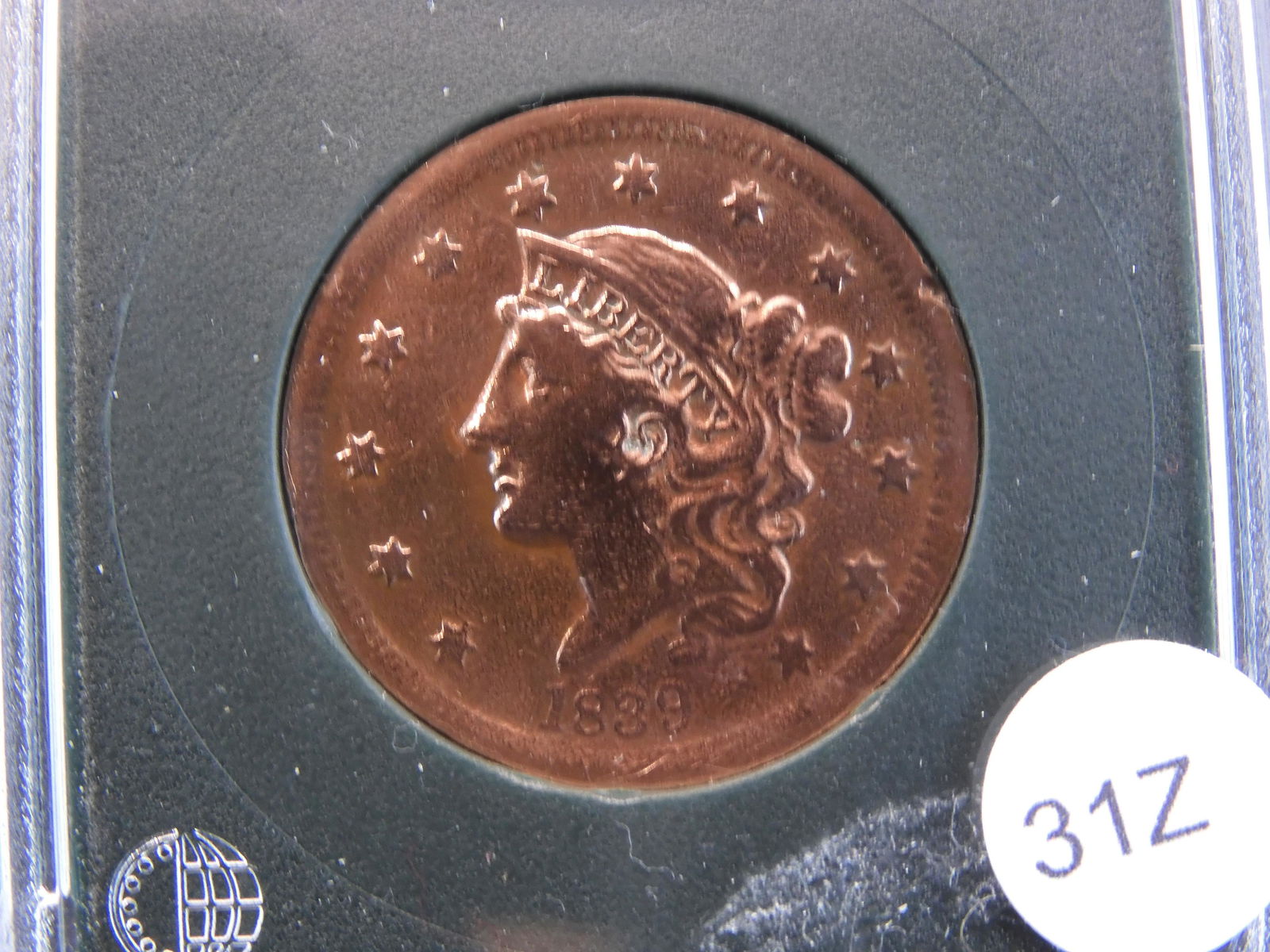 1839 LARGE CENT…"BOOBY HEAD"…SHARP DETAILS (1 of 4)