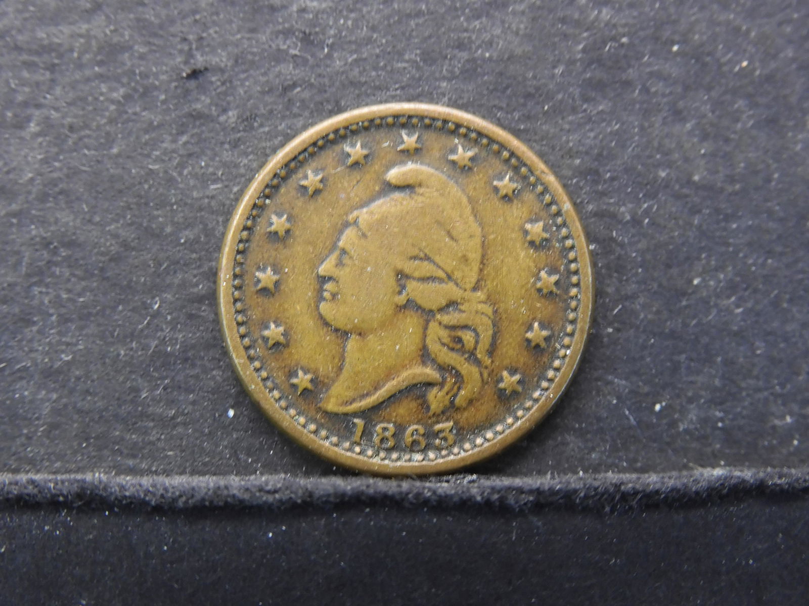 1863 US Civil War Token - Army & Navy (1 of 2)