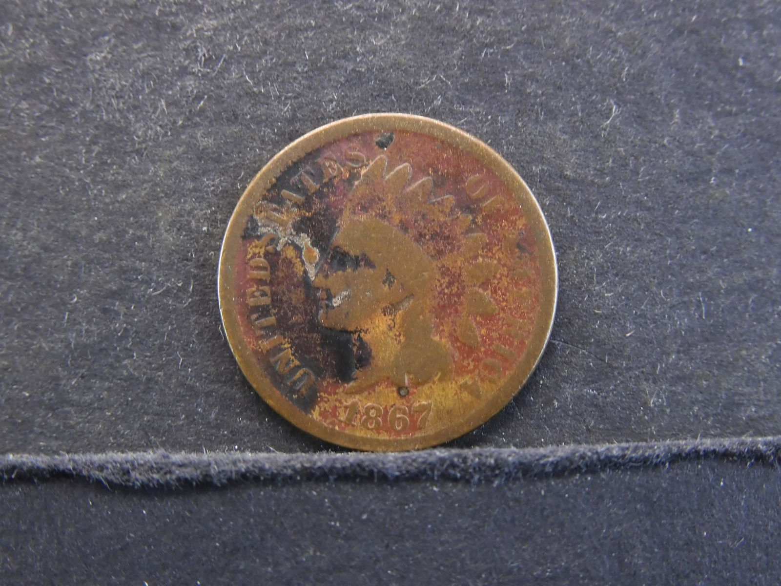 1867 Indian Cent (Love Token Reverse) (1 of 2)
