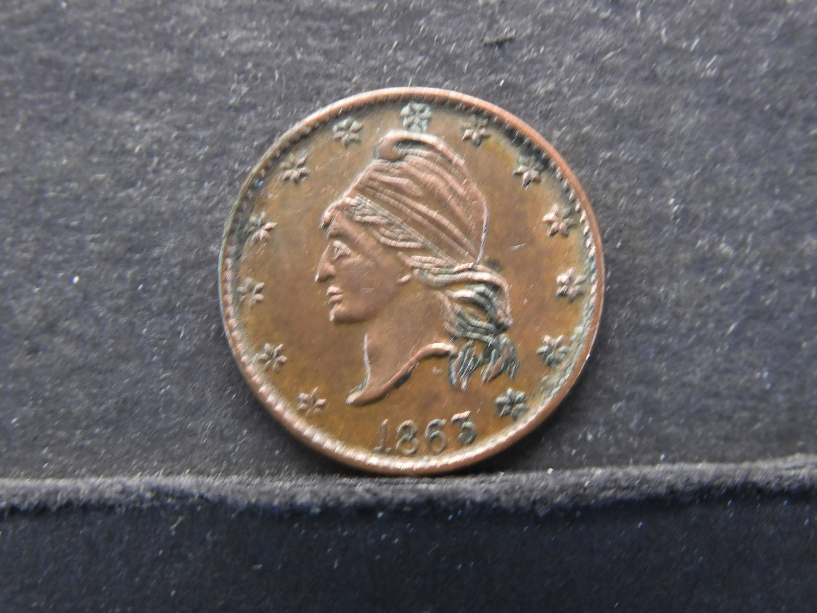 1863 US Civil War Token - Army & Navy (1 of 3)