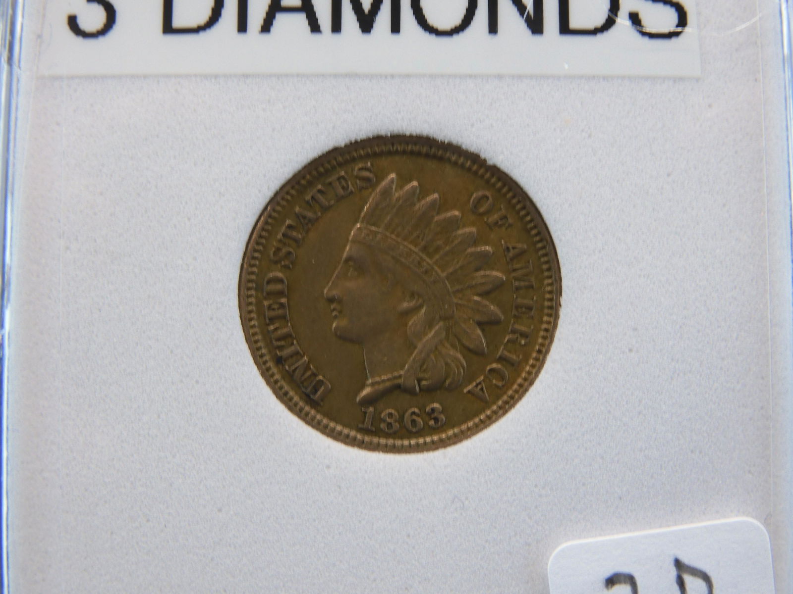 1863 Indianhead Full Liberty, 3 Diamonds (1 of 4)