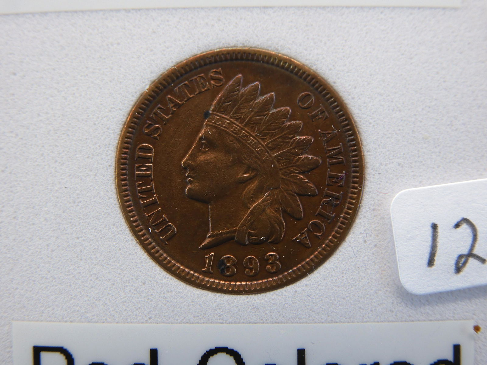 1893 Indianhead Full Liberty, 3 Diamonds, Red Colored (1 of 4)