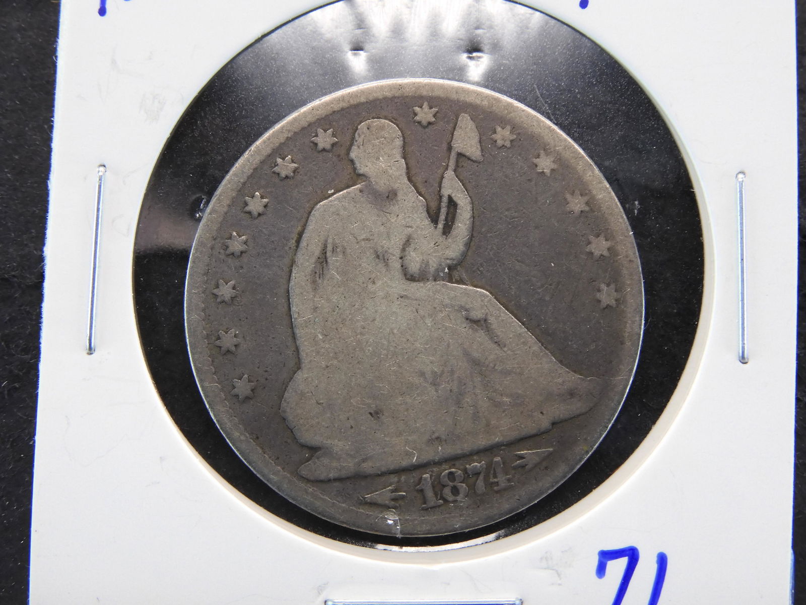 Scarce 1874 "Arrows at Date" Liberty Seated Half Dollar (1 of 3)
