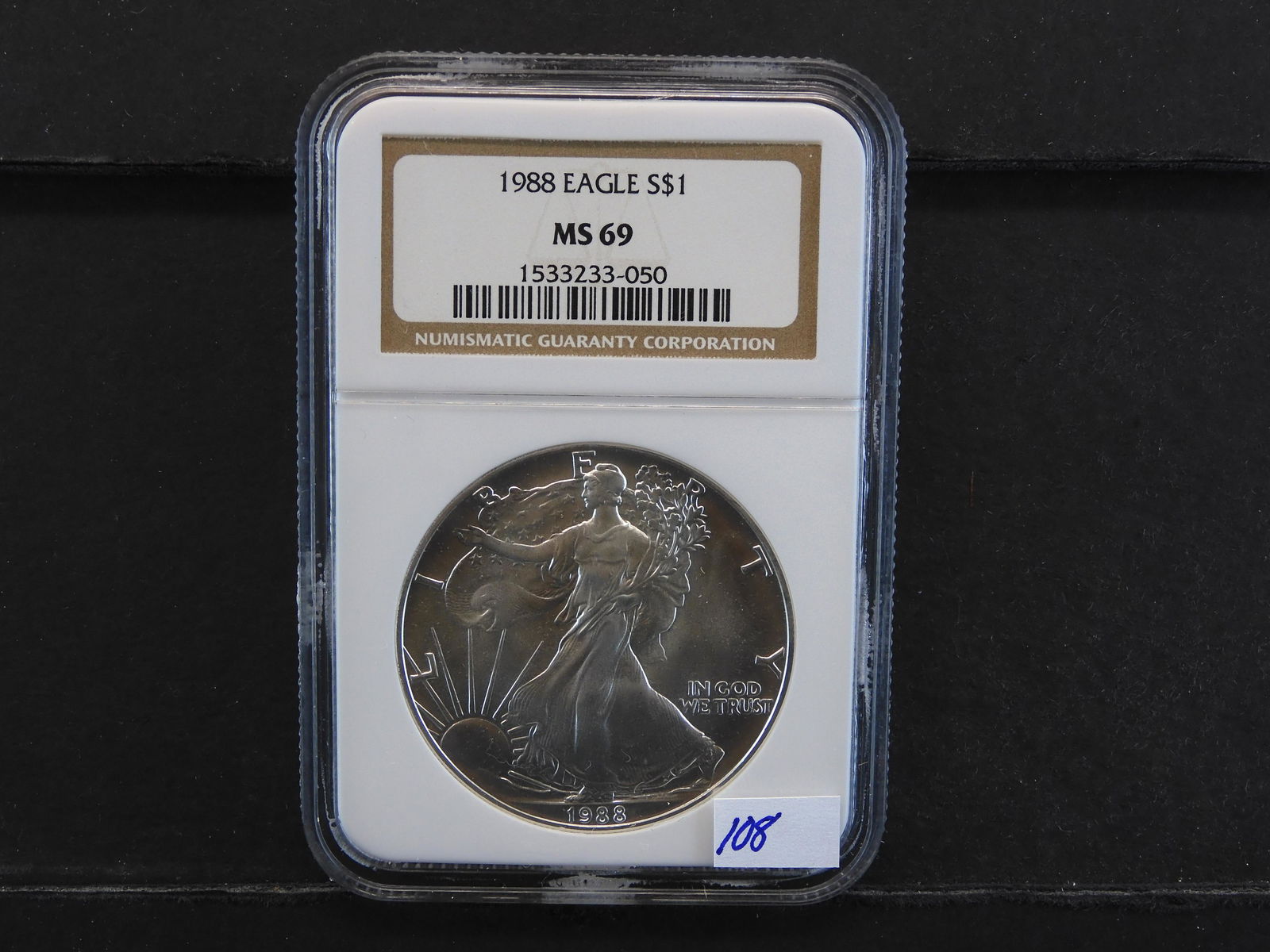 NGC Graded MS69 1988 Silver Eagle (1 of 4)