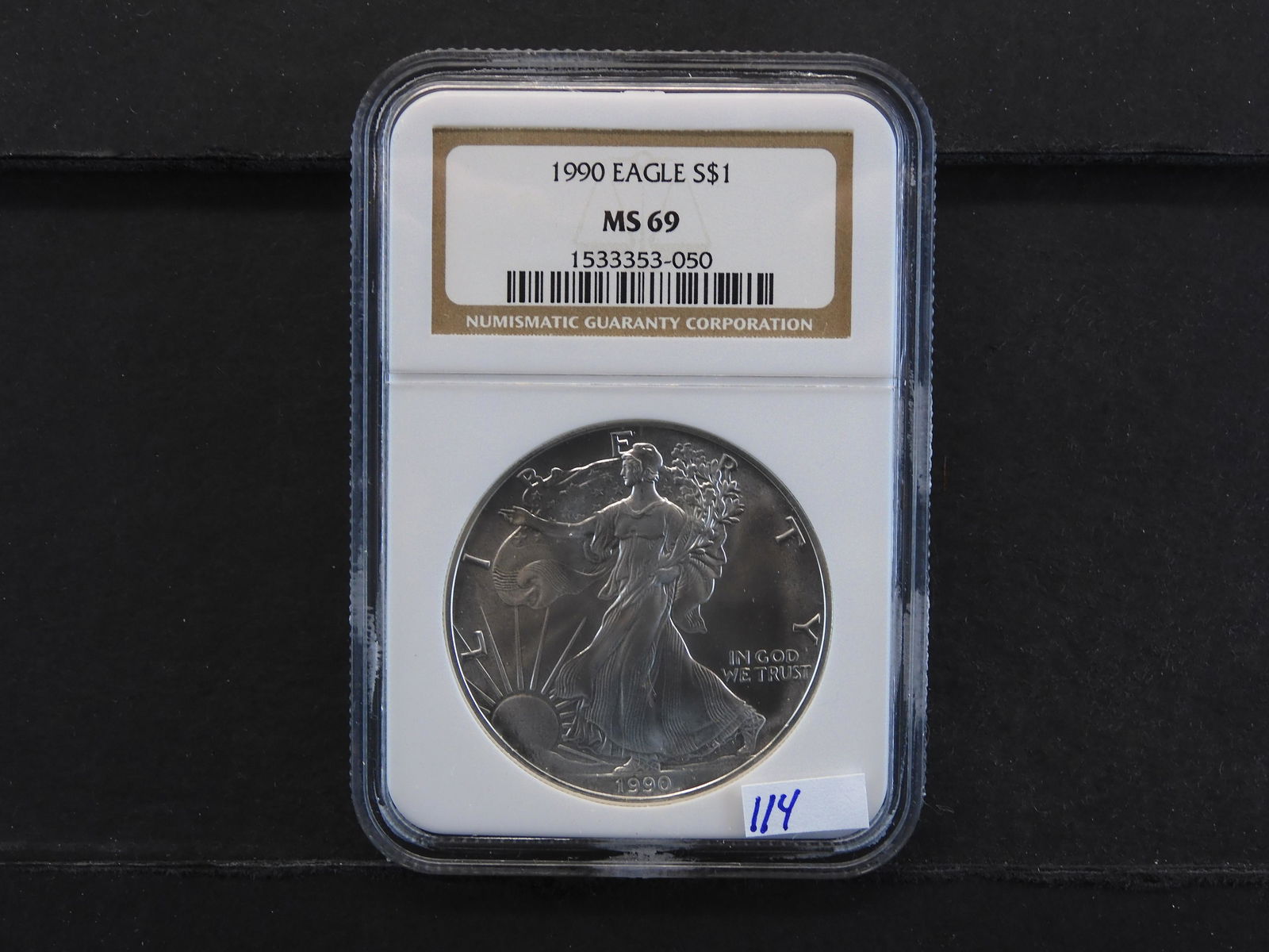 NGC Graded MS69 1990 Silver Eagle (1 of 4)