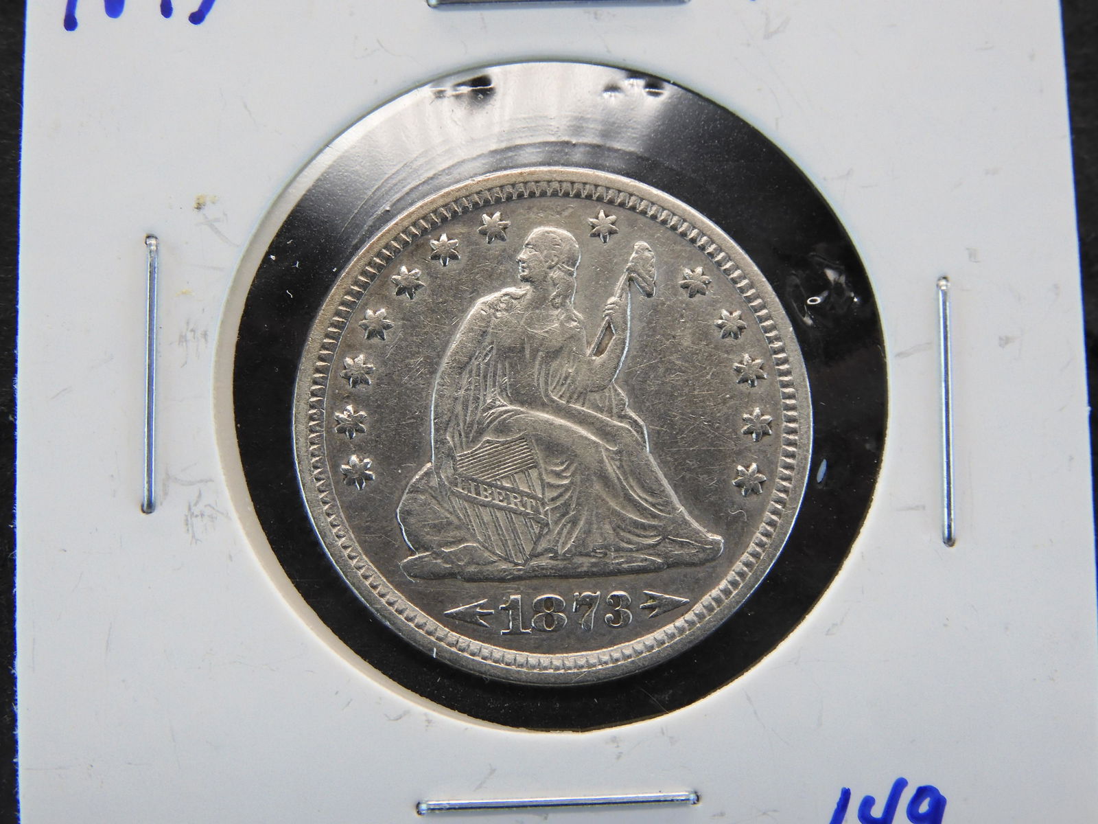 Beautiful 1873 "Arrows at Date" Liberty Seated Quarter (1 of 3)