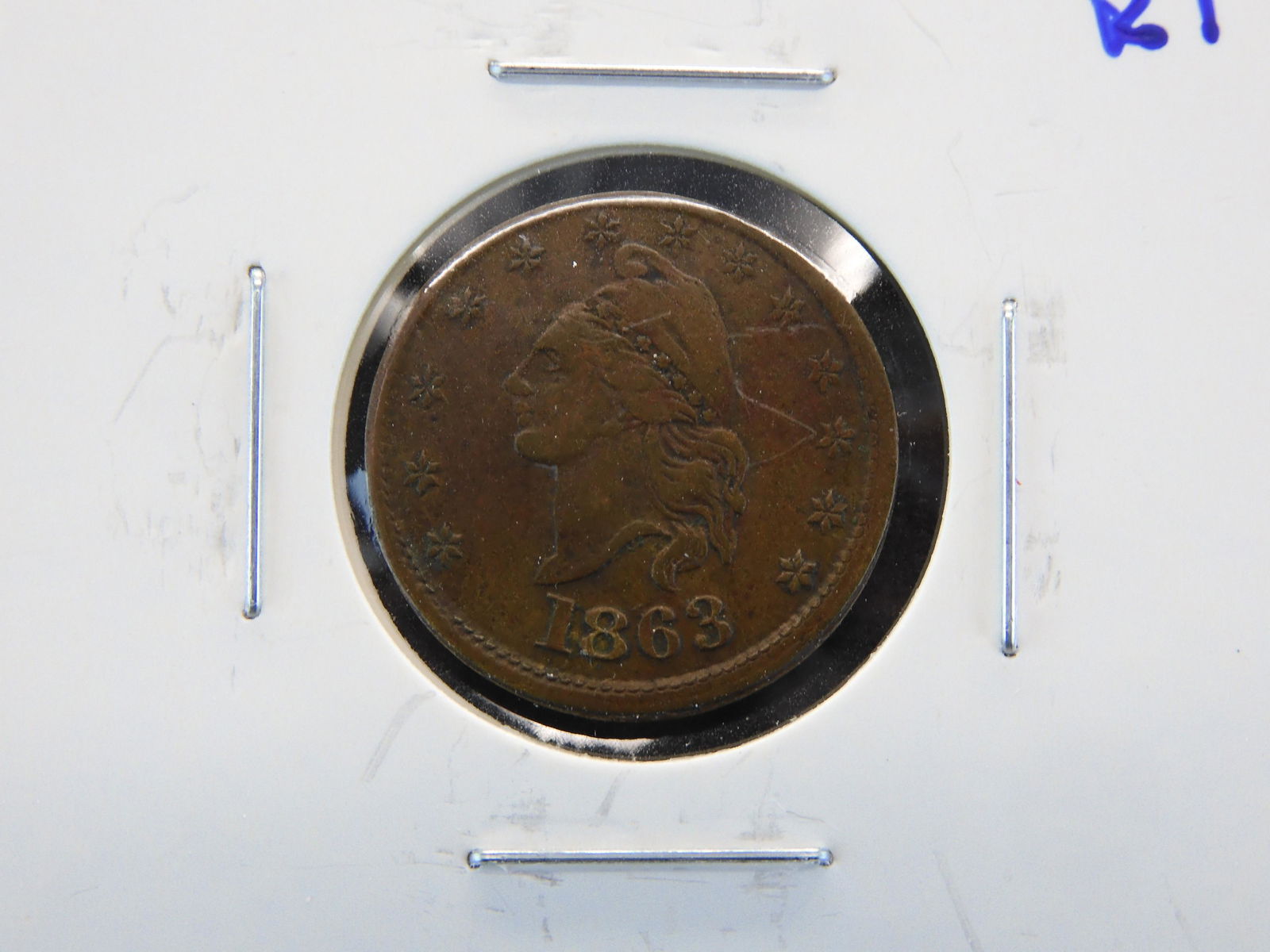 Civil War Token: 1863 I.O.U. 1 Cent (F-1/391a) (1 of 3)
