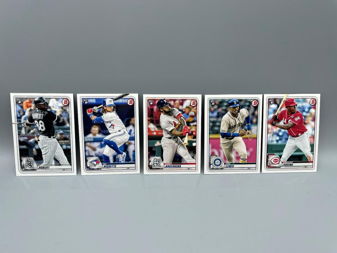 2020 Bowman Baseball Lot of 5 Rookies - Luis Robert, Bo (1 of 5)