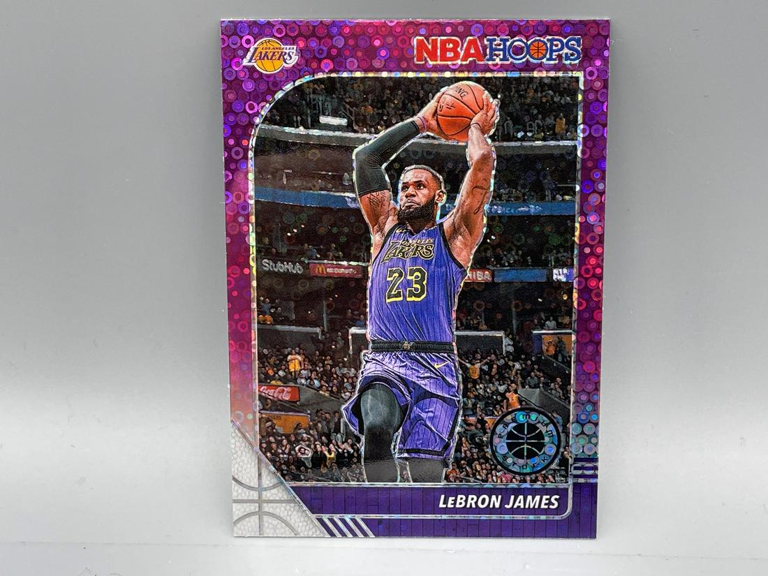 2019-20 NBA Hoops Premium Stock LeBron James #87 Purple (1 of 2)
