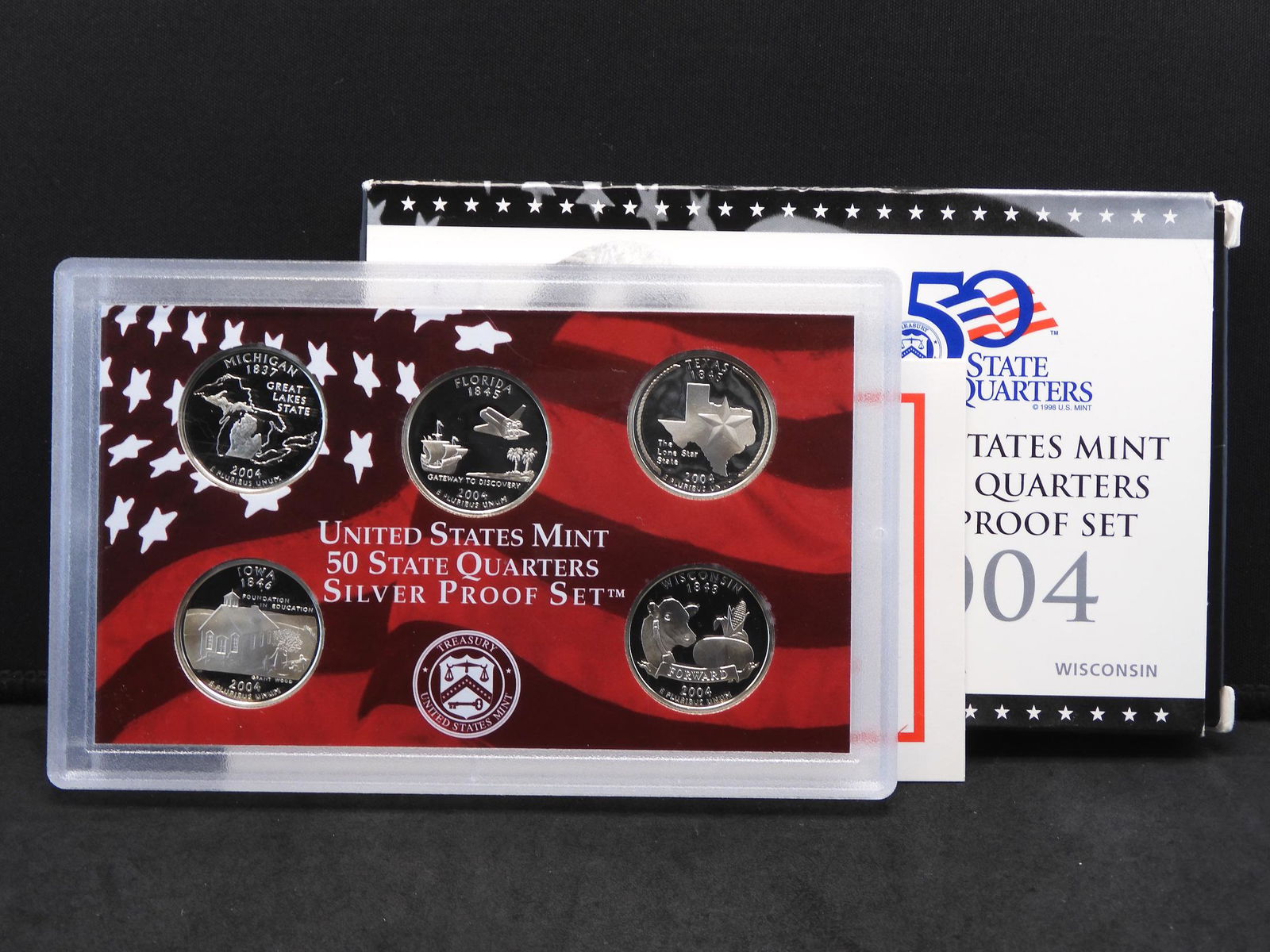 2004-S Silver State Quarters Proof Set:  Michigan, Fl, (1 of 4)