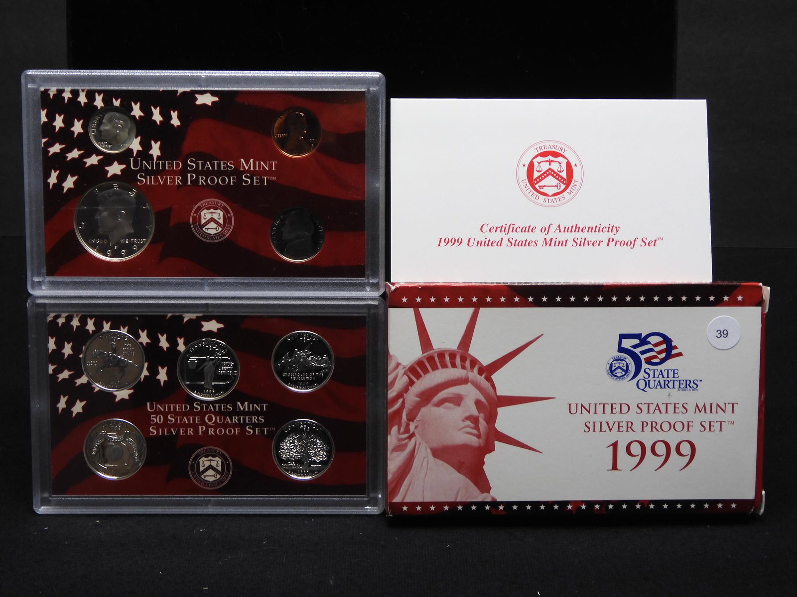 1999-S Silver Proof Set.  Contains the first-year (1 of 7)