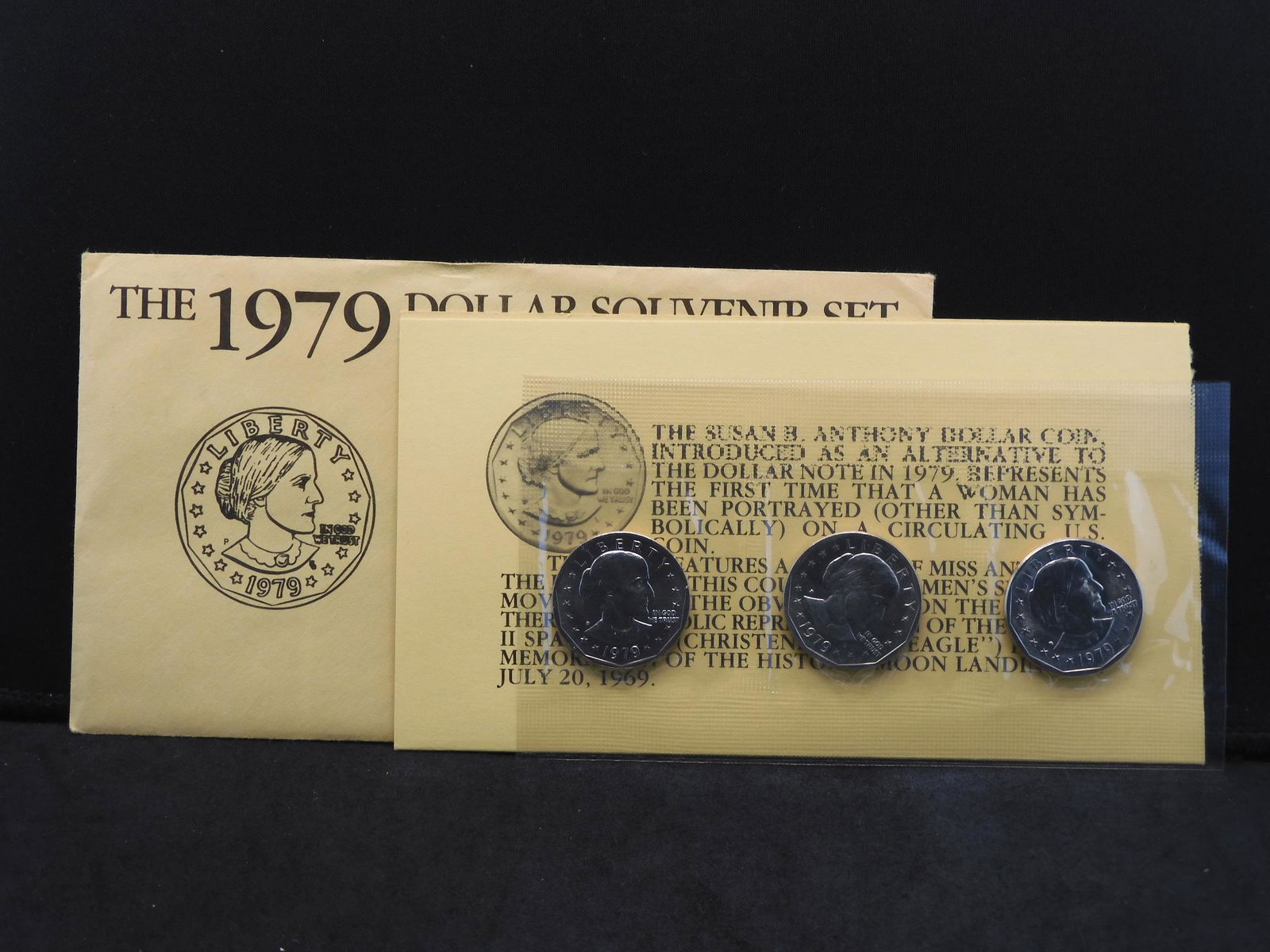 1979 Susan B. Anthony 3 Dollar Souvenir Set OGP (1 of 3)
