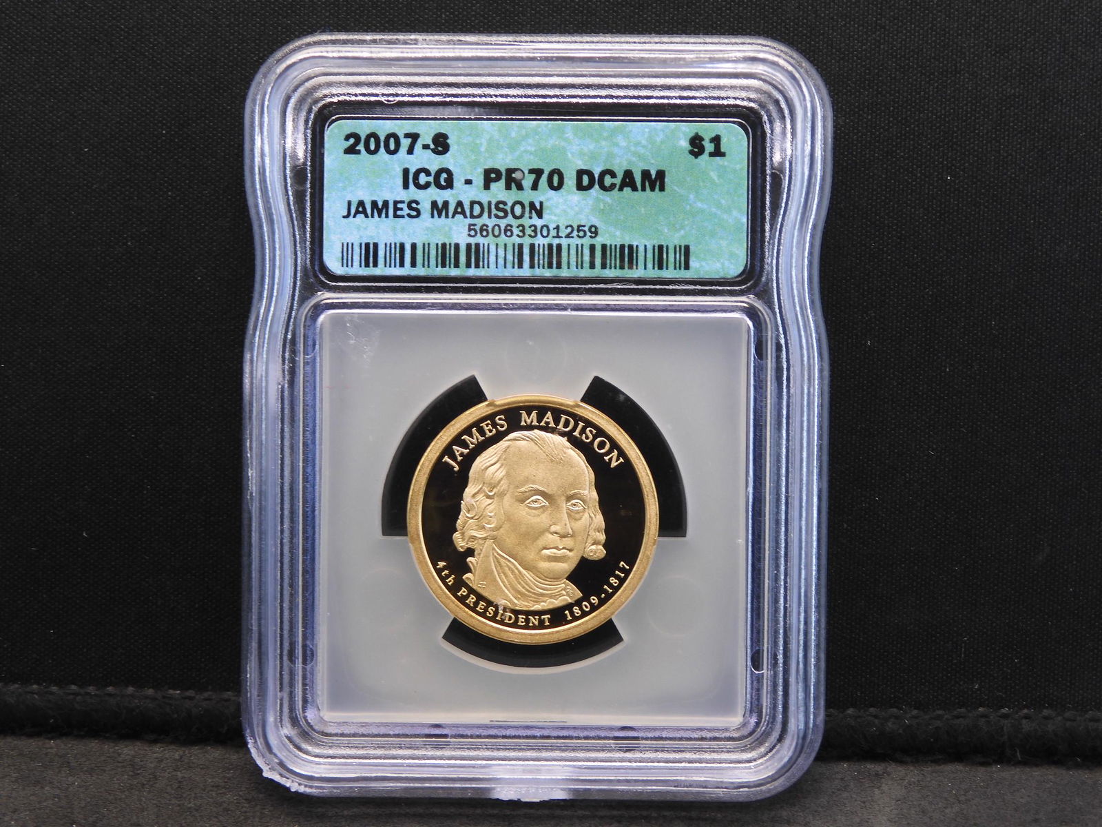 2007-S ICG PR70 DCAM James Madison Presidential Dollar (1 of 4)