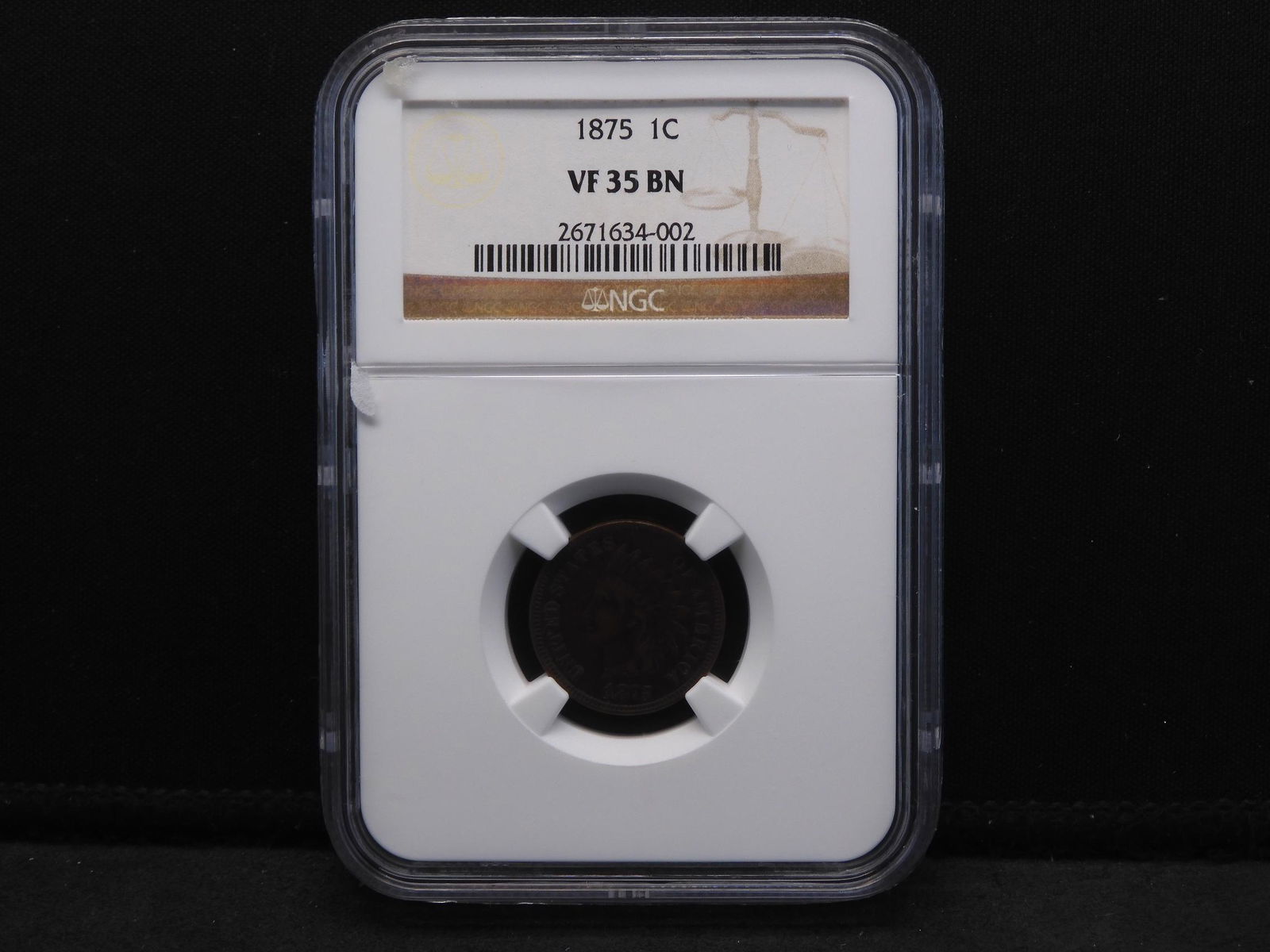 1875 NGC VF35 BN Indian Head Cent (1 of 4)