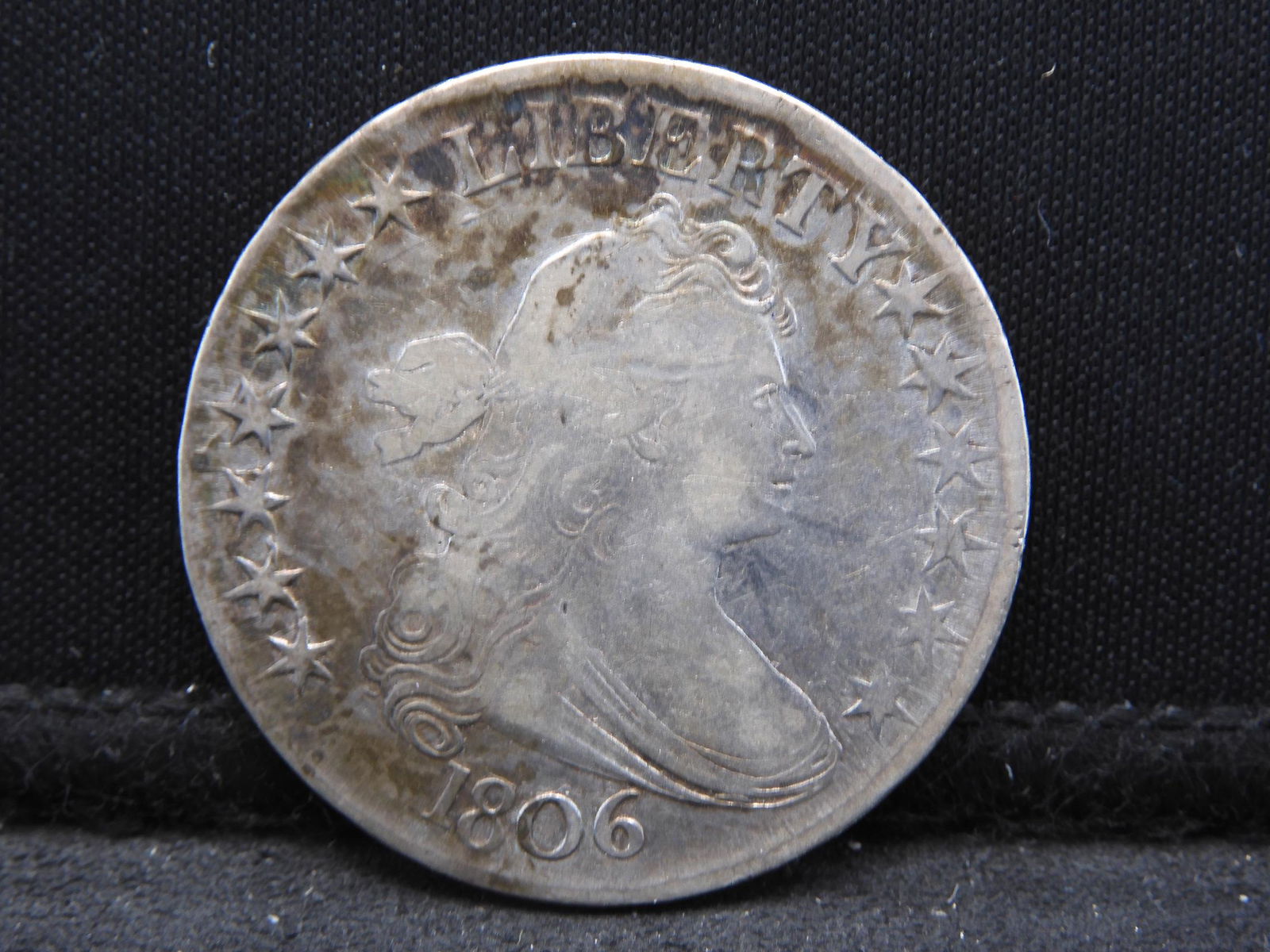 RARE 1806 Draped Bust Half Dollar VF (1 of 3)
