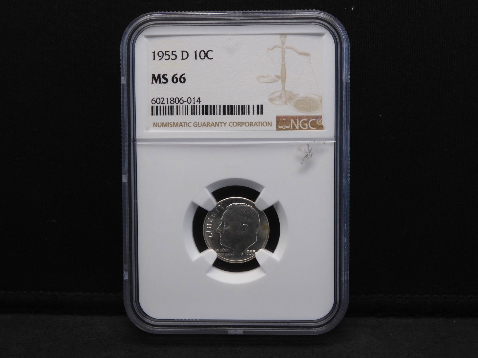 1955-D NGC MS66 Roosevelt Silver Dime (1 of 4)