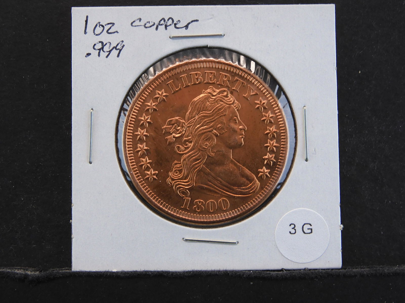 One Ounce .999 Fine Copper Round (1 of 3)