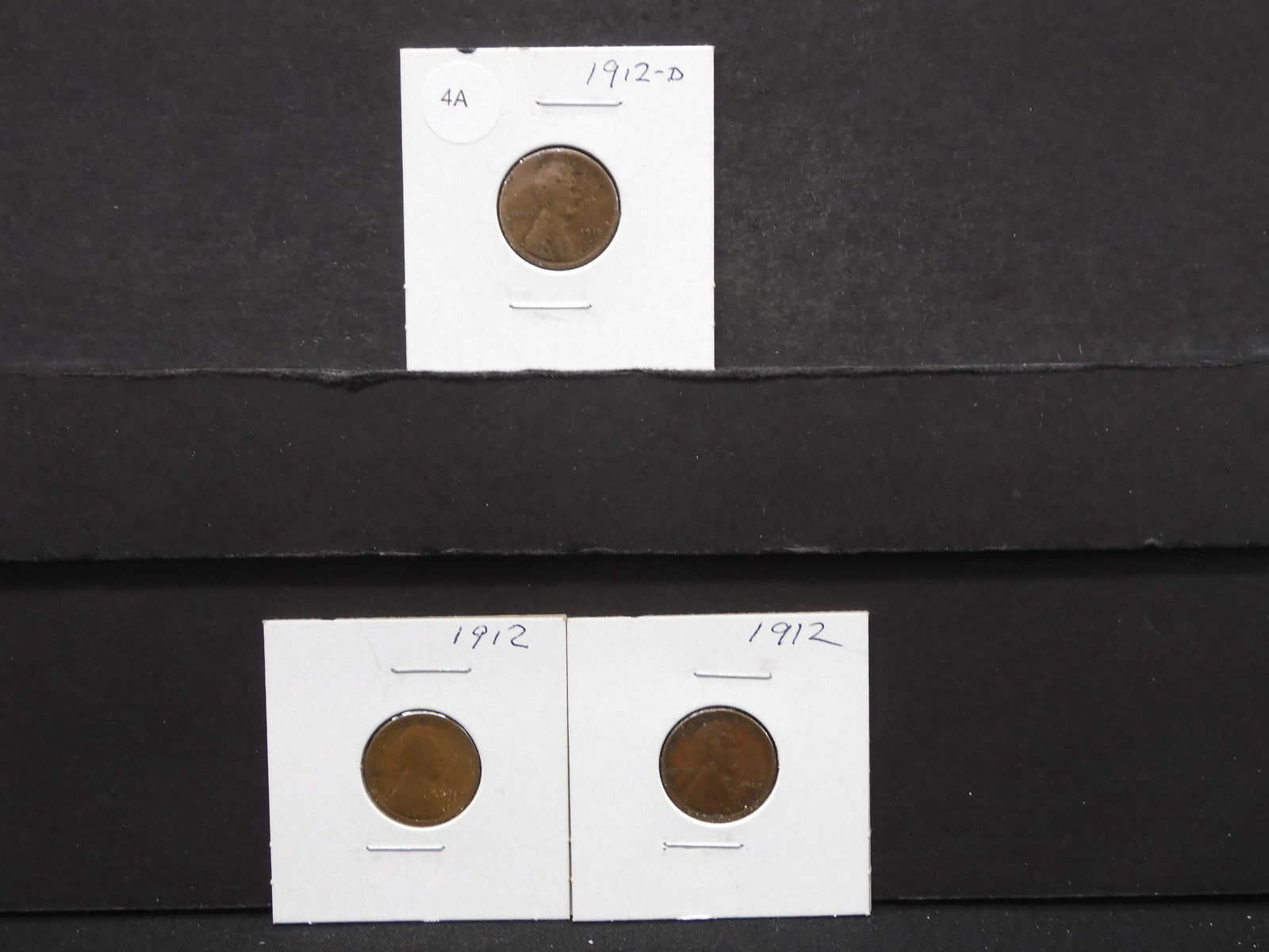 1912-D & Two 1912 Lincoln Wheat Cents (1 of 6)