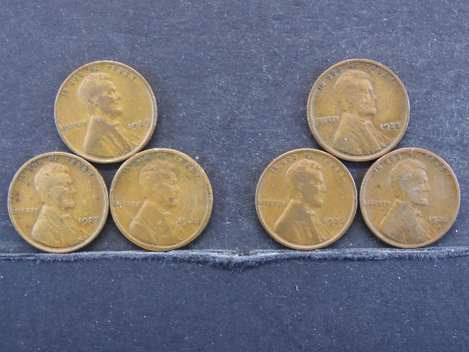 1925, 1926 P&D, 1927,28,29 Lincoln Wheat Cents (1 of 5)