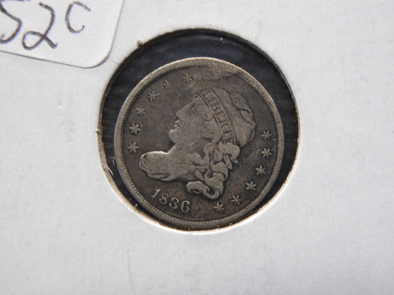 1836 1/2 DIME (CAPPED BUST), SILVER/185 YEARS OLD! (1 of 3)