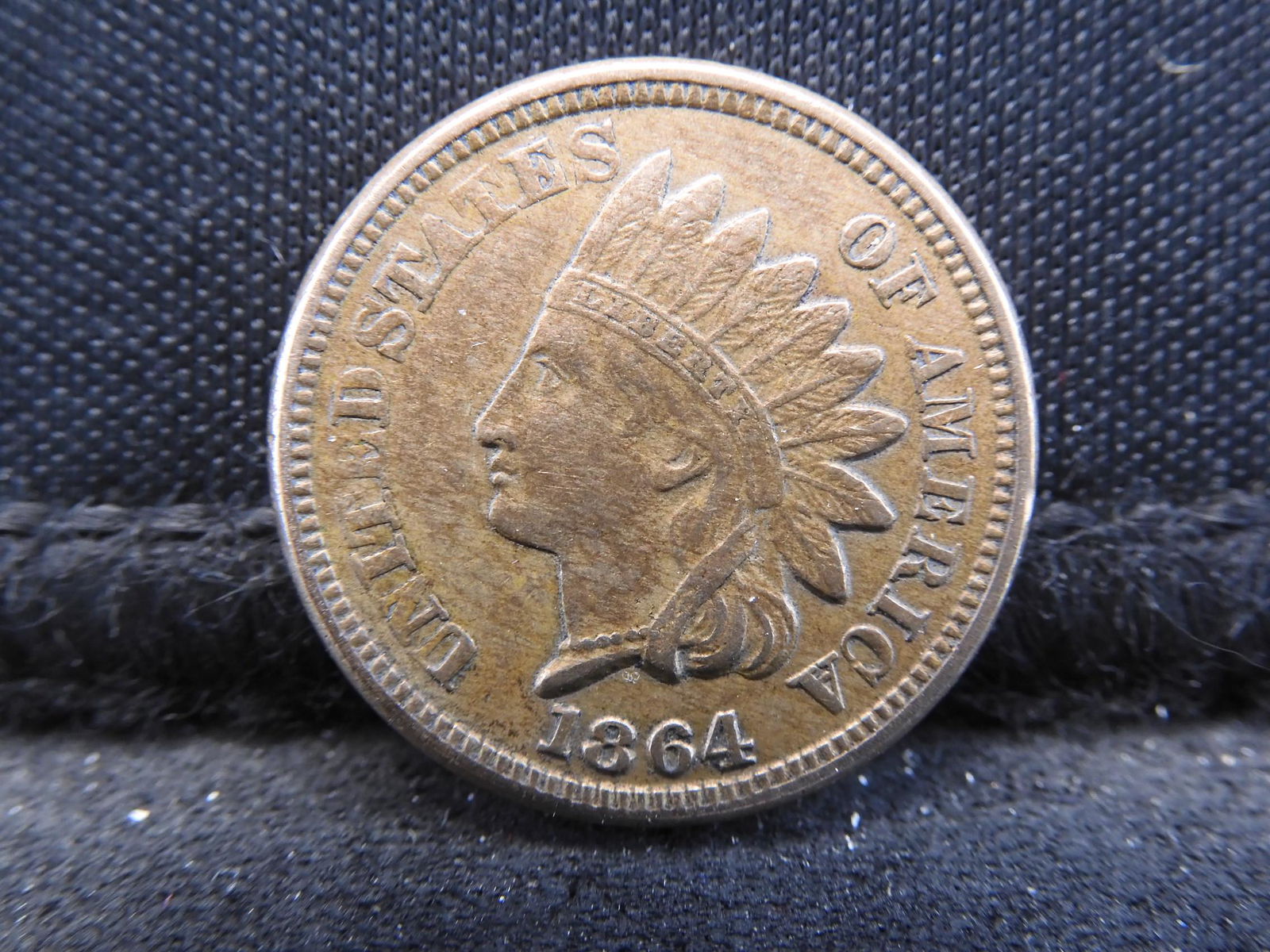 1864 Copper Nickel Indian Cent.  XF/AU (1 of 3)