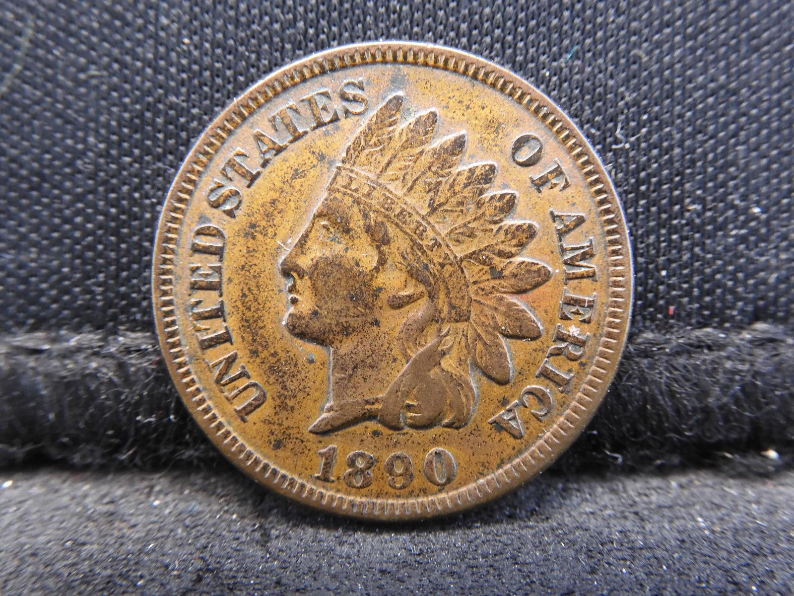 1890 Indian Head Cent Amazing Details (1 of 2)