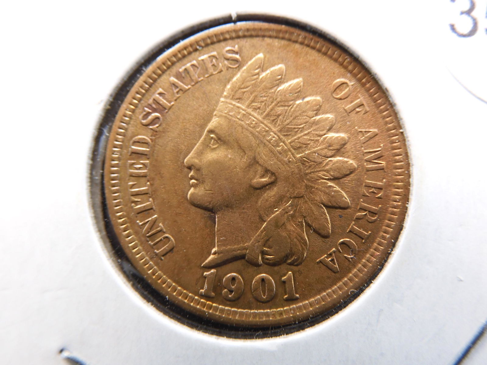 1901 Indian Head Cent Full Liberty Diamonds Visible (1 of 3)