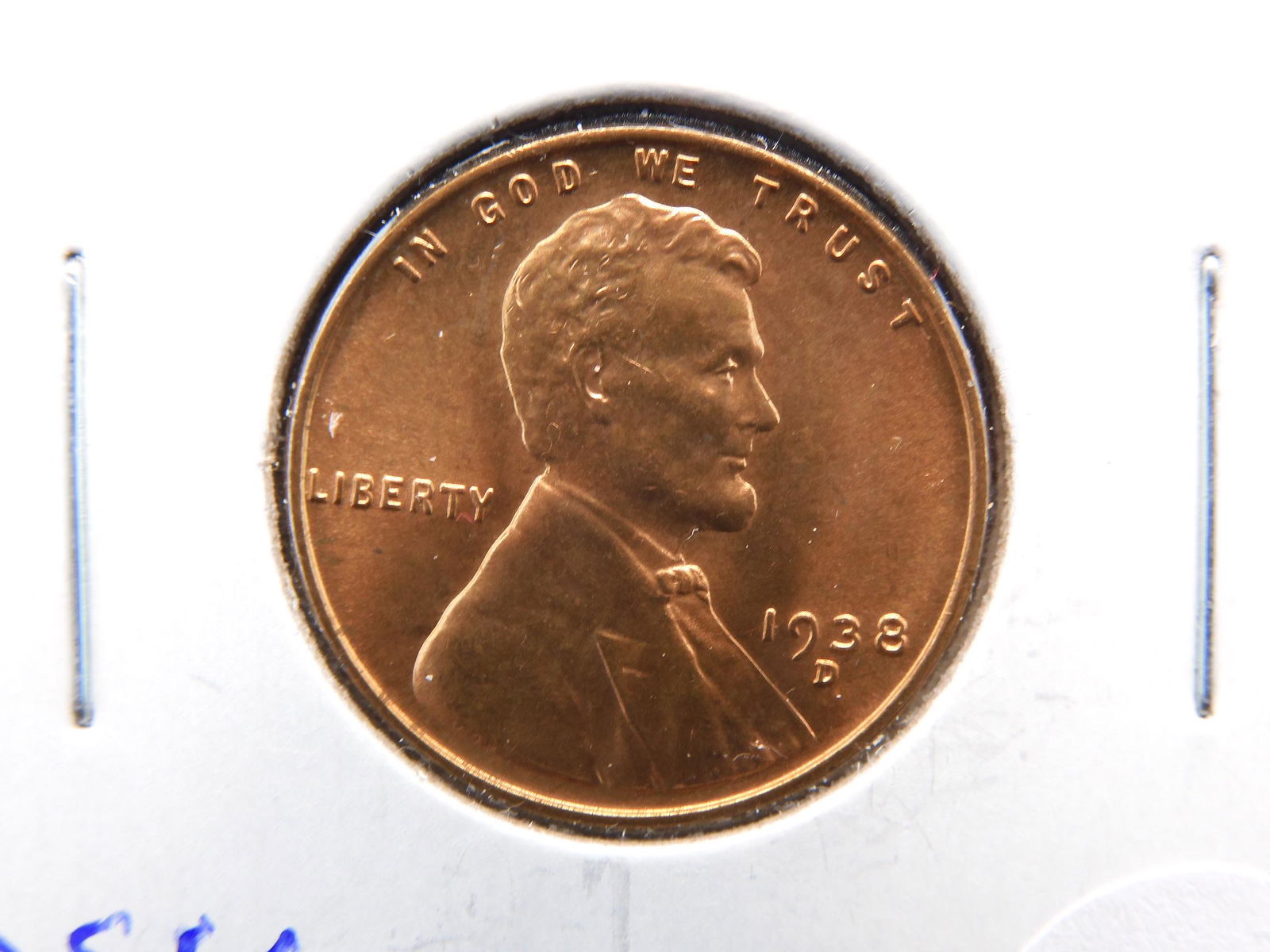 1938-D Lincoln Cent.  MS 66 GEM Red BU.  Very Hard to (1 of 3)