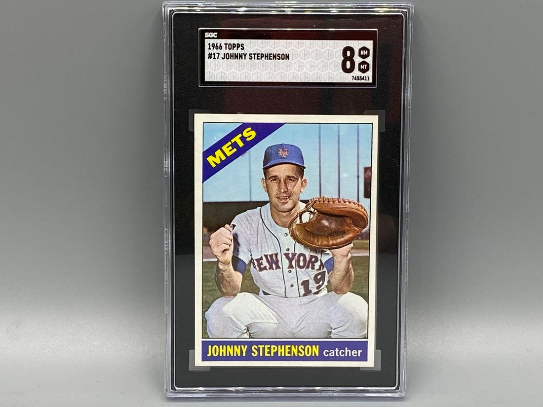 1966 Topps Johnny Stephenson #17 SGC 8 NM-MT: 1966 Topps Johnny Stephenson #17 SGC 8 NM-MT