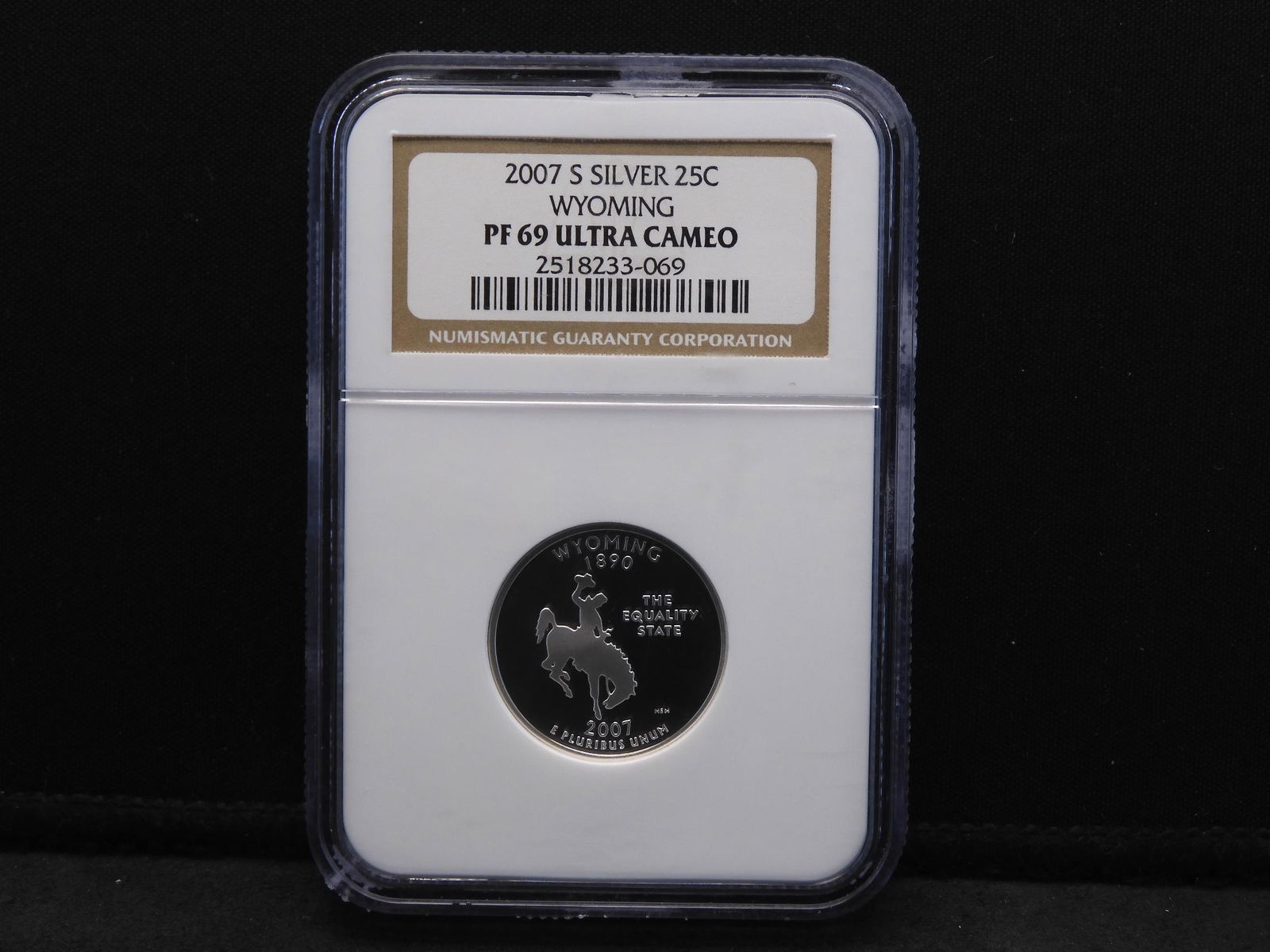 2007-S NGC PF69 Ultra Cameo Silver Wyoming Quarter (1 of 4)