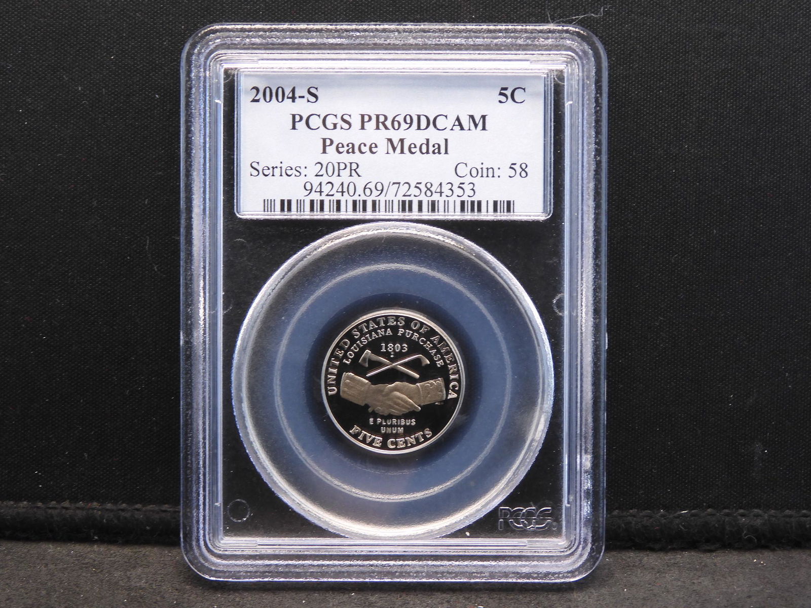 2004-S PCGS PR69 DCAM Peace Medal Jefferson Nickel - (1 of 4)