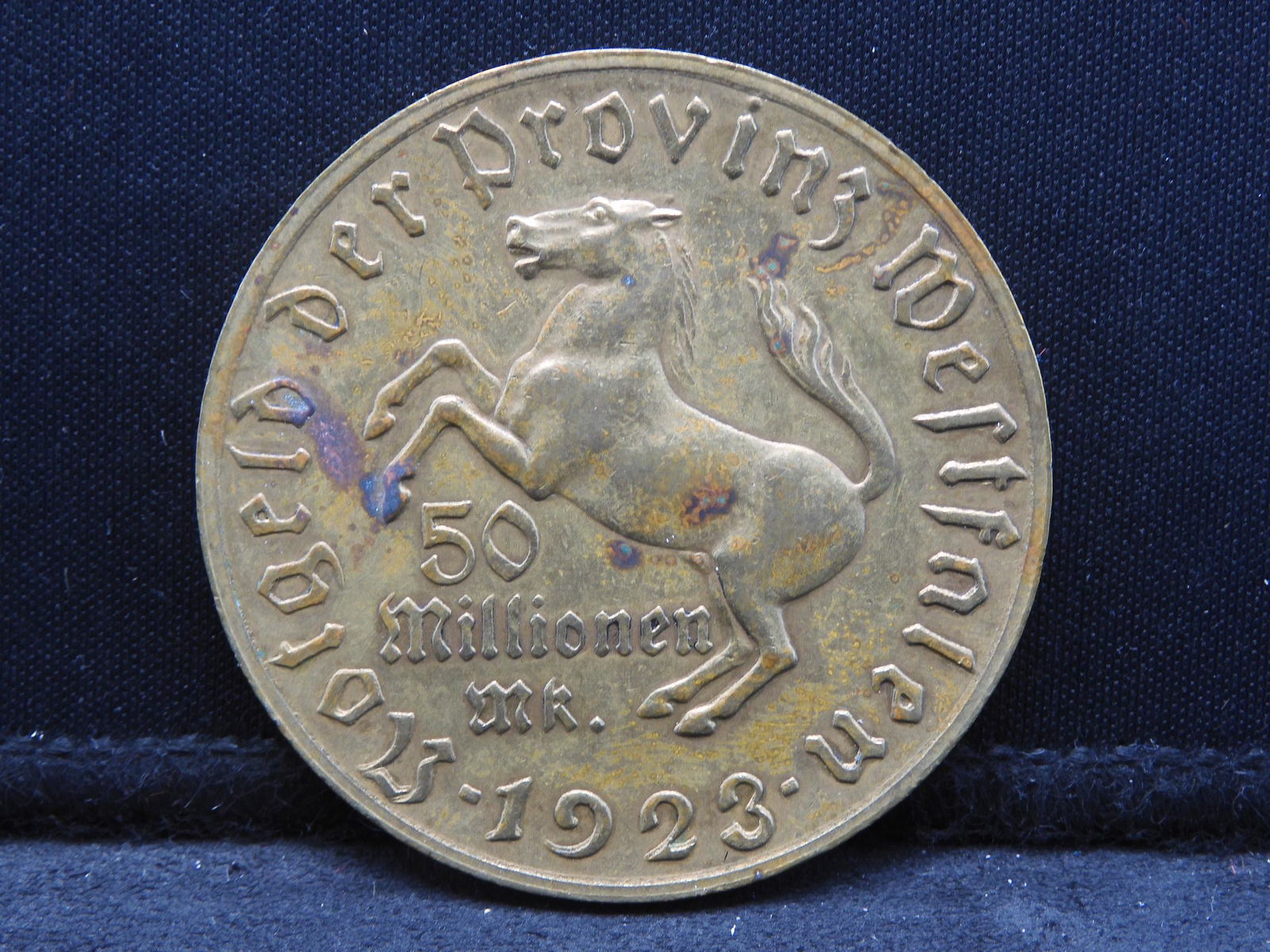 1923 Germany Notgeld 50 Million Mark Coin (1 of 2)