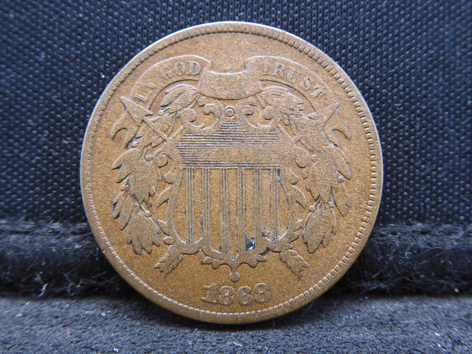 1868 Two Cent Piece - Nice Detail! (1 of 2)