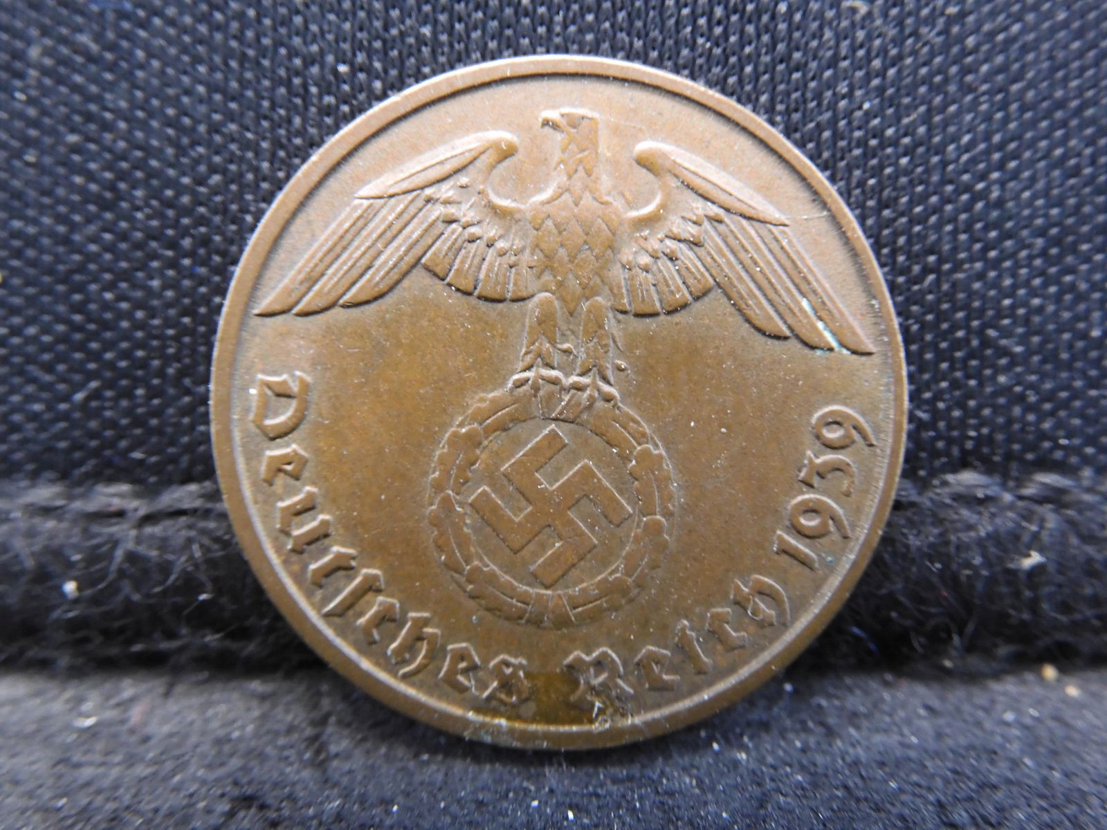 1939-D Germany 2 Pfennig.  AU.  Has Historical Symbol. (1 of 3)