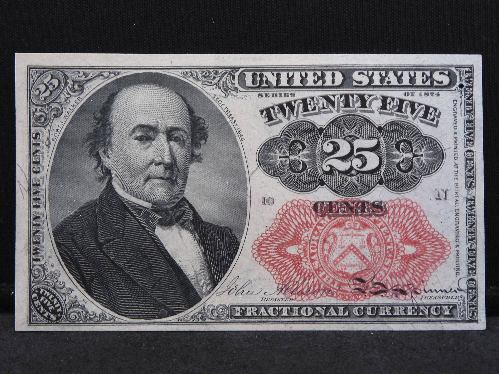 1874 25 Cents Fractional Currency Note.  Portrait Robt. (1 of 2)