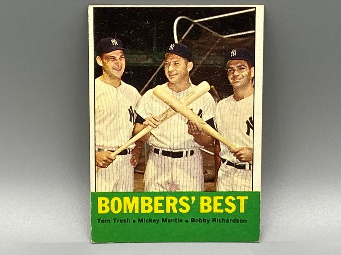 1963 Topps Mickey Mantle/Tresh/Richardson Bombers' Best (1 of 2)