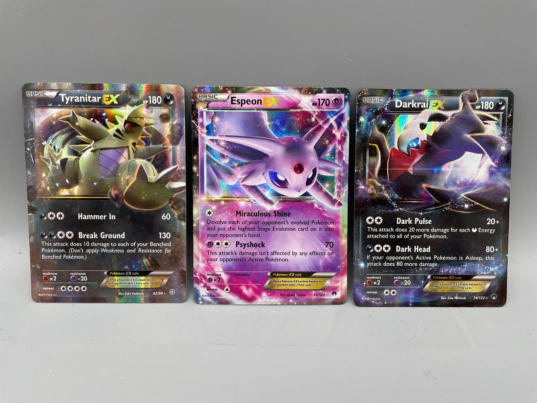 Pokemon Lot of 3 Holos - Tyranitaur EX, Espeon EX, (1 of 2)