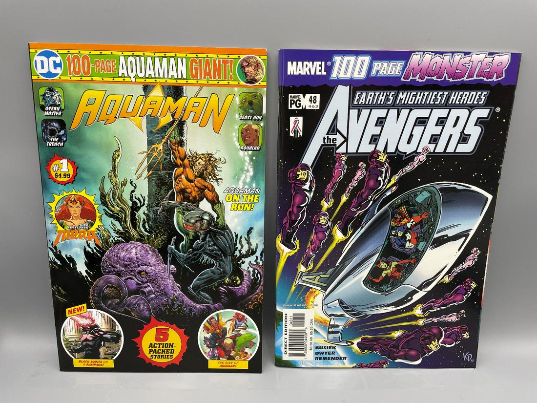 100 Page Giant Comics  Lot of 2 - Aquaman #1 & Avengers (1 of 2)