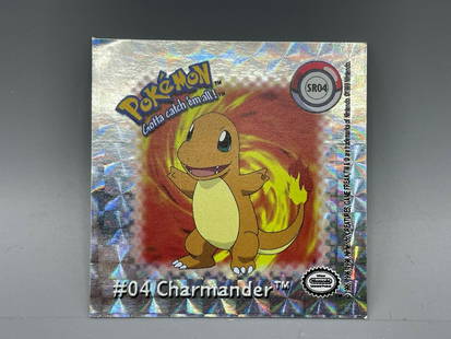 1999 Artbox Pokemon Action Flipz Charmander Insert: 1999 Artbox Pokemon Action Flipz Charmander Insert Sticker #SR04