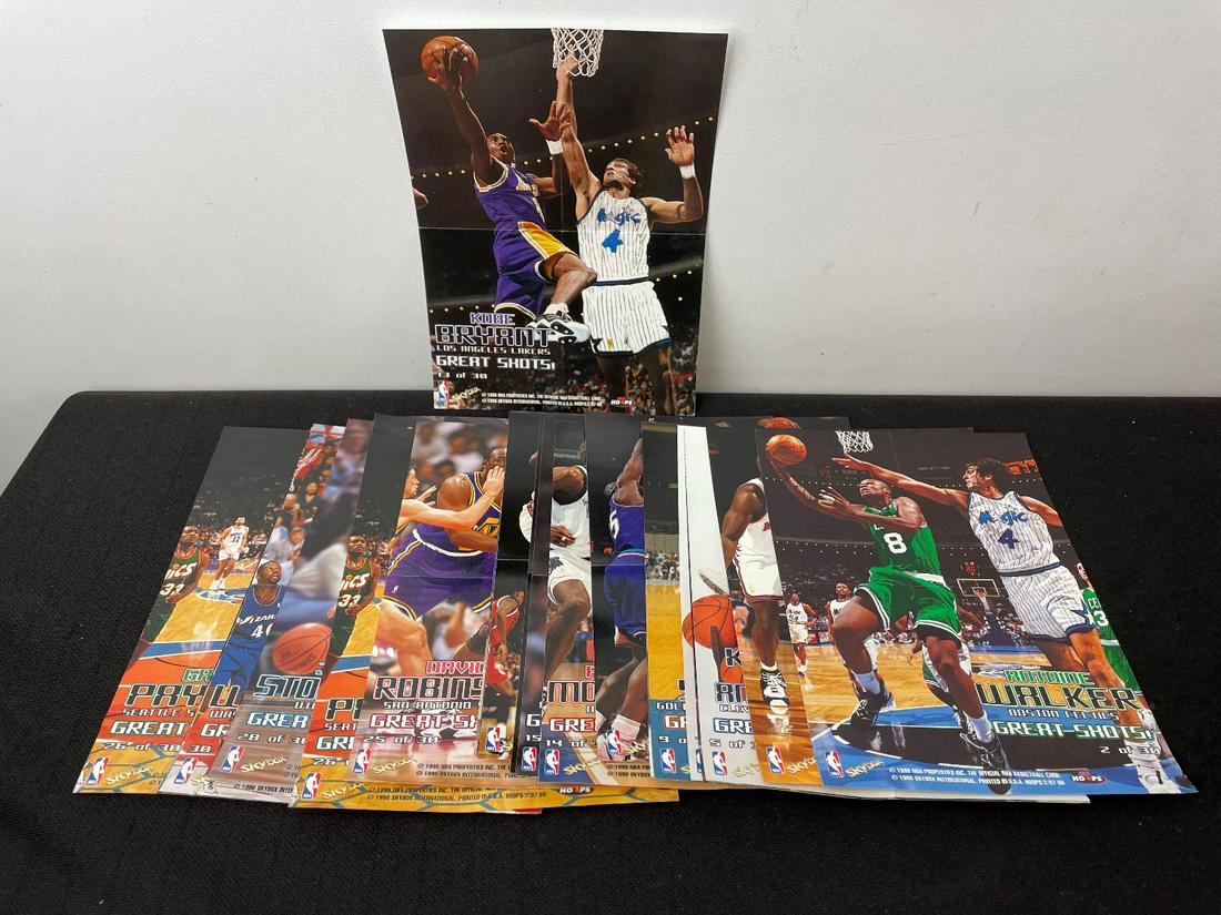 1997-98 NBA Hoops Great Shots Mini Posters Lot - Kobe: 1997-98 NBA Hoops Great Shots Mini Posters Lot - Kobe Bryant